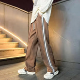 Hearujoy Sweatpants for Men Grey Vintage Trousers Straight Male Sweat Pants Cotton Wide Leg Free Shipping Casual Young La Summer Harajuku